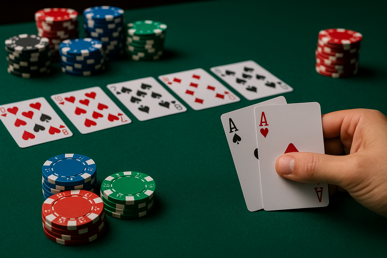 Zbliżenie na żetony i ruletkę — klimat premium